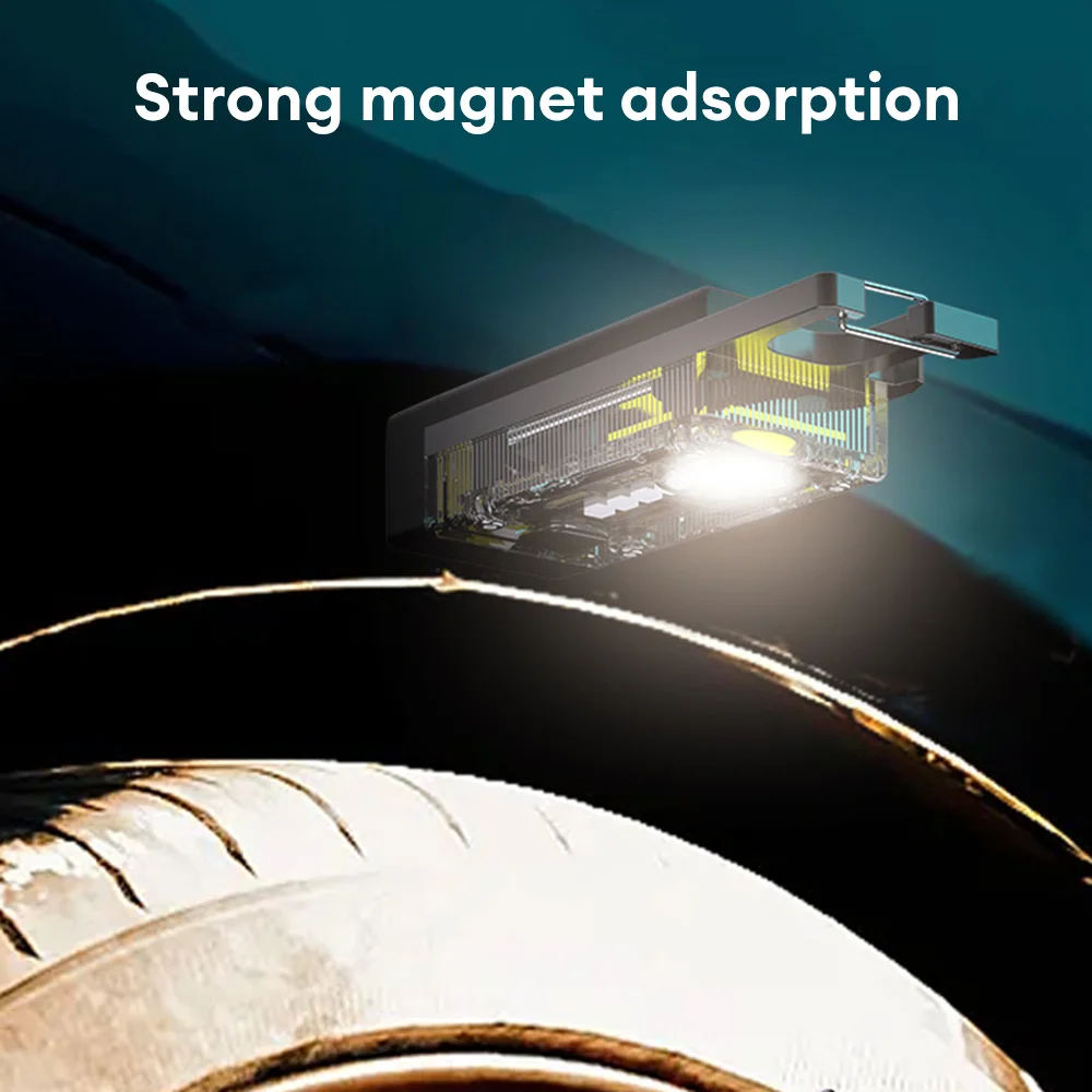 Mini EDC Solar LED Flashlight Multifunctional Keychain Torch USB Charging COB Camping Lantern Floodlight with Strong Magnetic