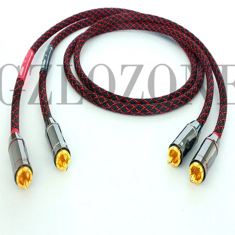 One Pair Japan CANARE Hifi Audio Cable RCA To RCA Shielded Signal Cabe  (B6-39)