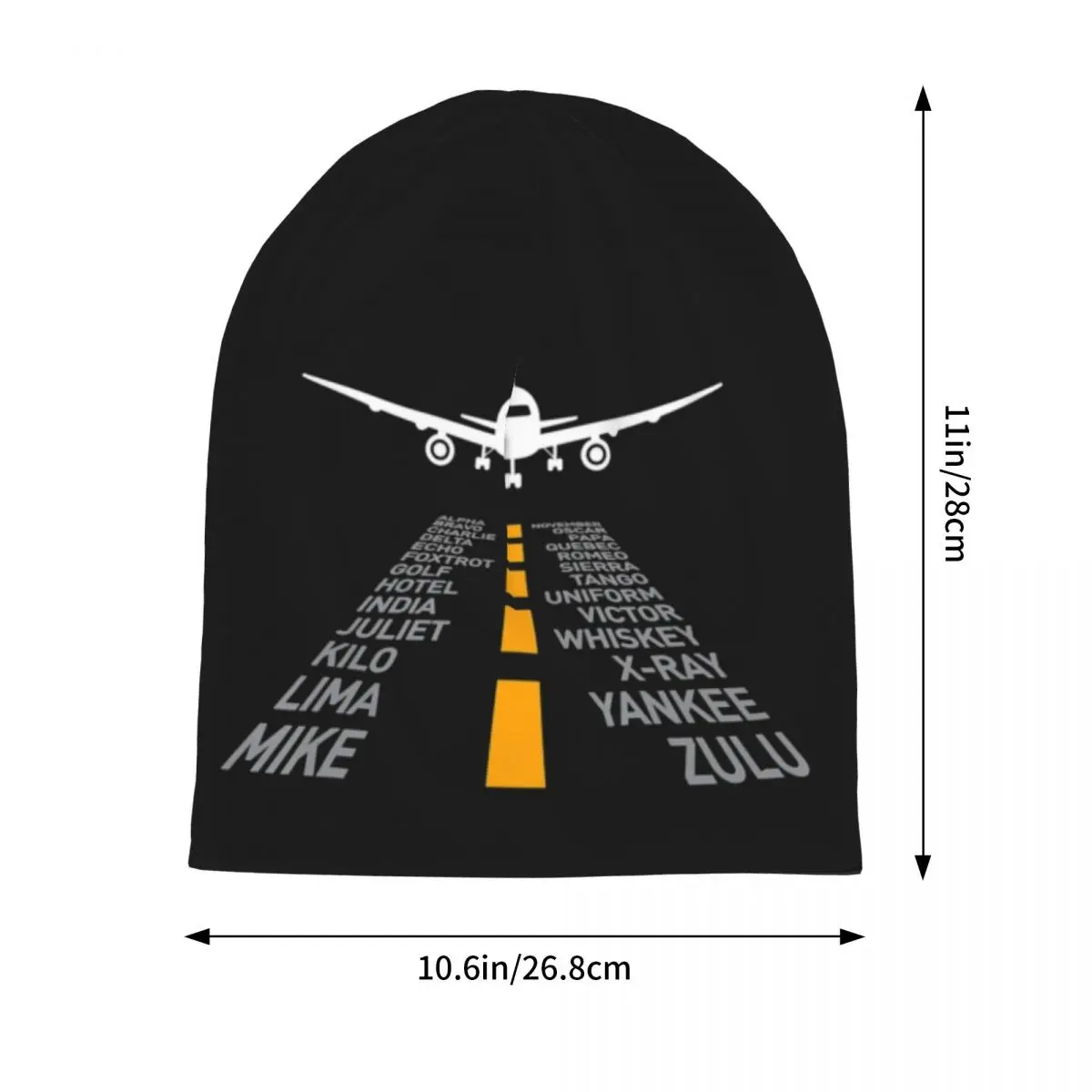 Airplane Pilot Gifts Airport Runway Phonetic Alphabet Plane Warm Knitted Cap Hip Hop Bonnet Hat Autumn Winter Beanies Hats