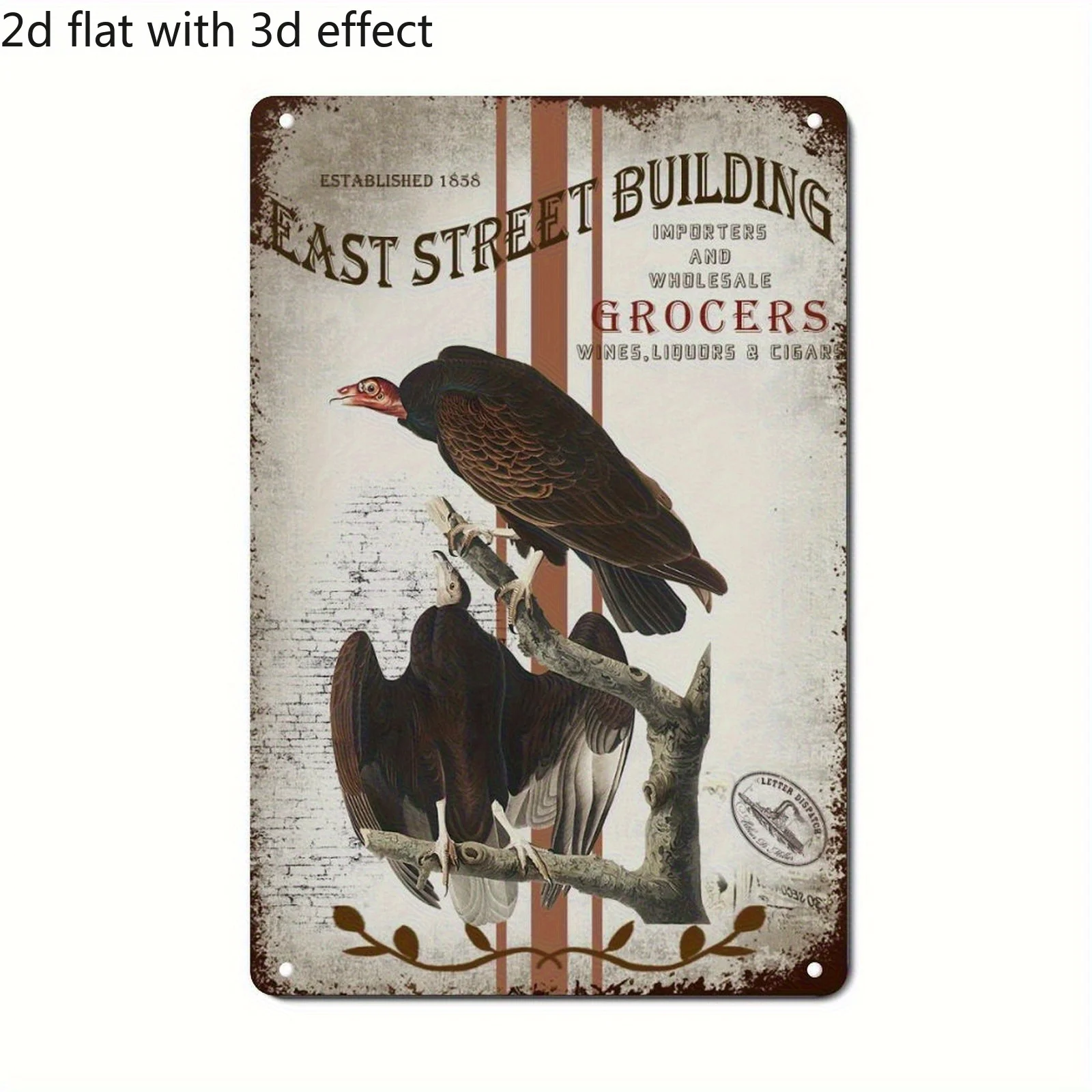 Retro Stylish Quality, Retro Thanksgiving Turkey Metal Signage - 