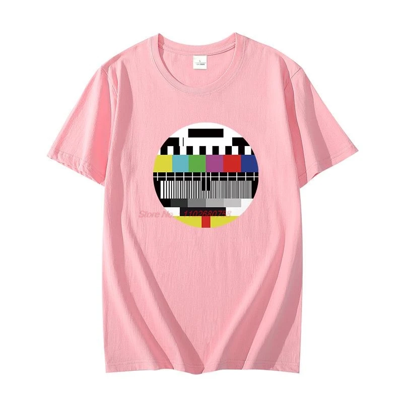 Summer Tops & T-Shirt New Arrival Goods Nerd With Tv Test Image Graphic T Shirts Casual Short Sleeve T-Shirts Printed T-Shirt