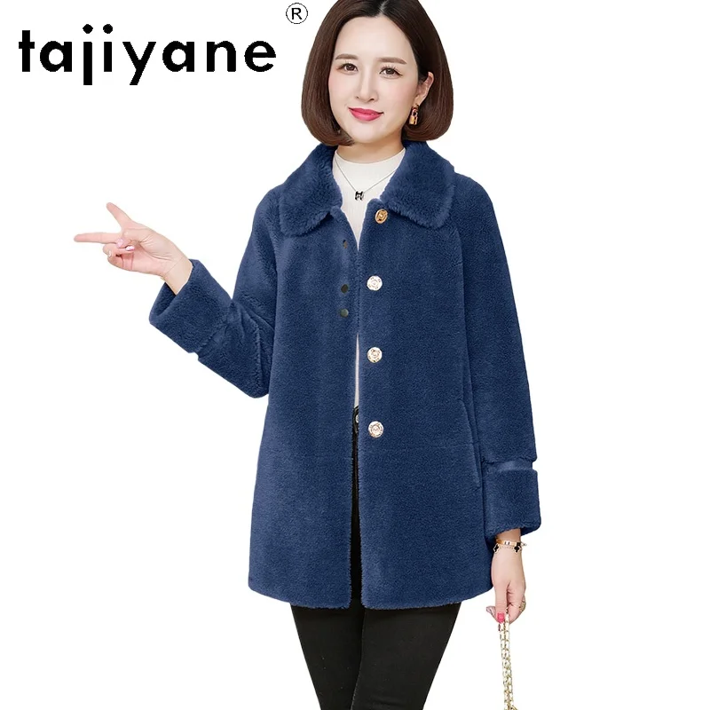 

TAJIYANE 100% Wool Coat Women Premium Sheep Shearing Jackets Casual Ladies Outerwears New Winter Woman Clothes 2025 ropa mujer