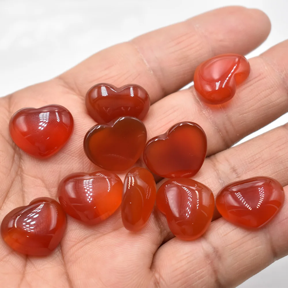 Großhandel 50 Stück/Lot Modische Natürliche Tigerauge-Stein-Rosenquarz-Mischung 15*18mm Herzförmige Cabochon-Perlen für Schmuckherstellung – Detail 5