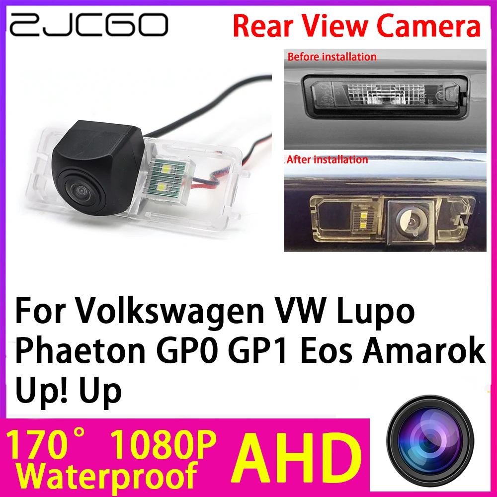 

ZJCGO AHD 1080P Reverse Rear View Camera Night Vision Waterproof for Volkswagen VW Lupo Phaeton GP0 GP1 Eos Amarok Up! Up