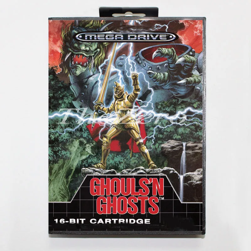 Ghoulsn Ghosts avec boîte pour carte de jeu vidéo MD 16 bits pour MegaDrive/Genesis JAP/EU US Shall