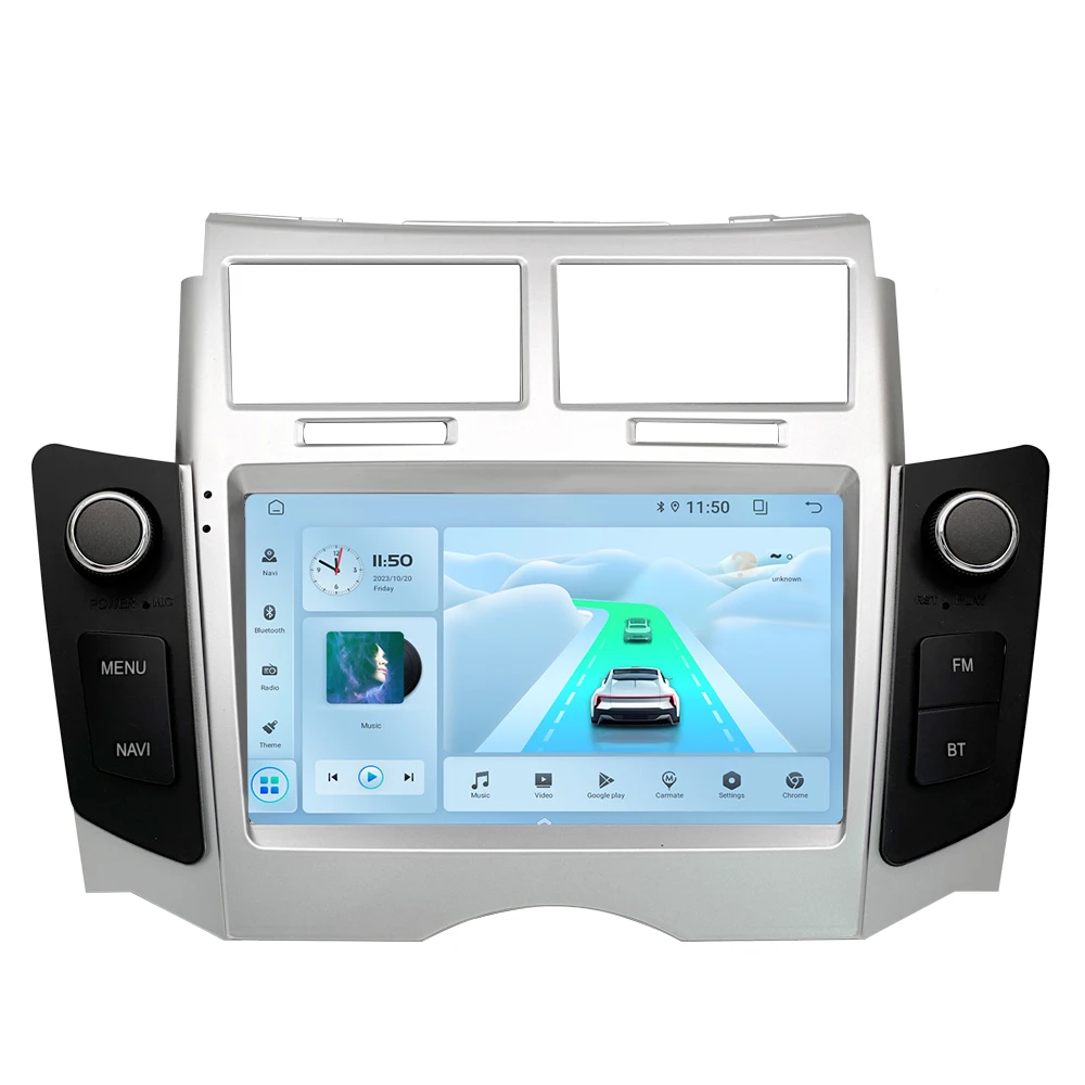 

STLF7" Android 13 Car Radio Multimedia Player for Toyotas Yaris GPS Navigation Wireless CarPlay Android Auto 2 Din Stereo