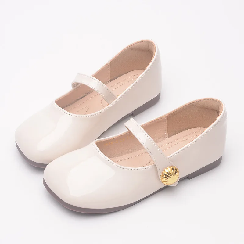 Chaussures de princesse en cuir pour enfants, chaussures plates brillantes pour filles, respirantes et élégantes, Mary Janes, peu profondes et chics, mode de fête