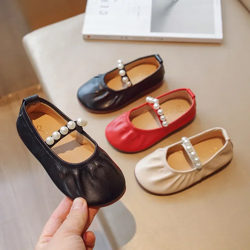 

Fashionable Stylish Women's Children's Leather Shoes Soft Bottom Versatile Single Shoes Winter New 2024 Korean Style