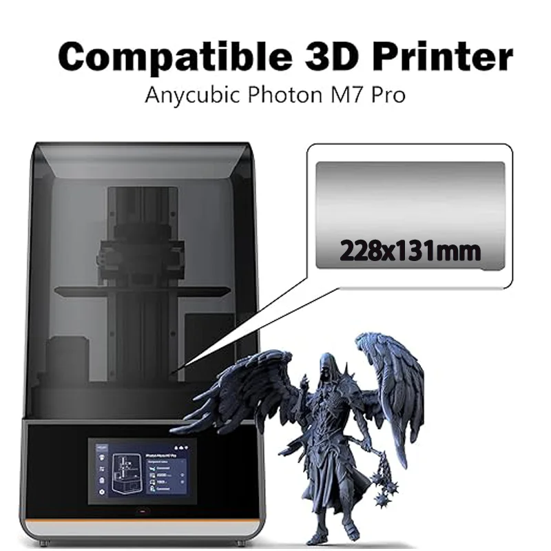 

ENERGETIC Anycubic SLA/DLP Рабочая пластина 228x131 мм Photon Mono M7/M7 Pro Магнитный стальной лист + наклейка на горячая кровать, смоляная часть принтера