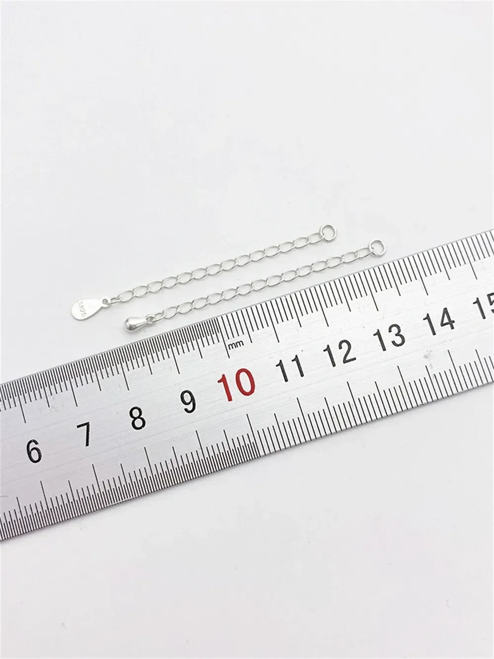 

S925 Sterling Silver Droplet Chain Love Tail Chain Extension Chain Handmade DIY Self Made Bracelet Necklace Closing Material