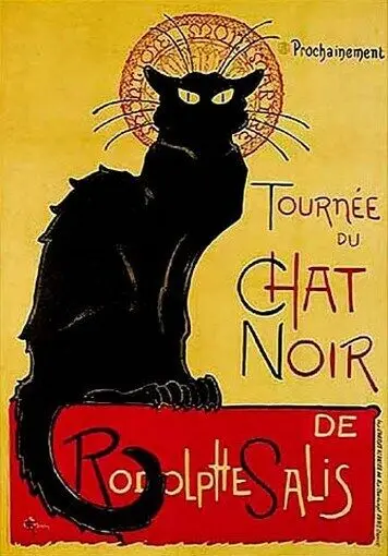 

CHAT NOIR STEINLEN PRINT NEW BLACK CAT VINTAGE POSTER