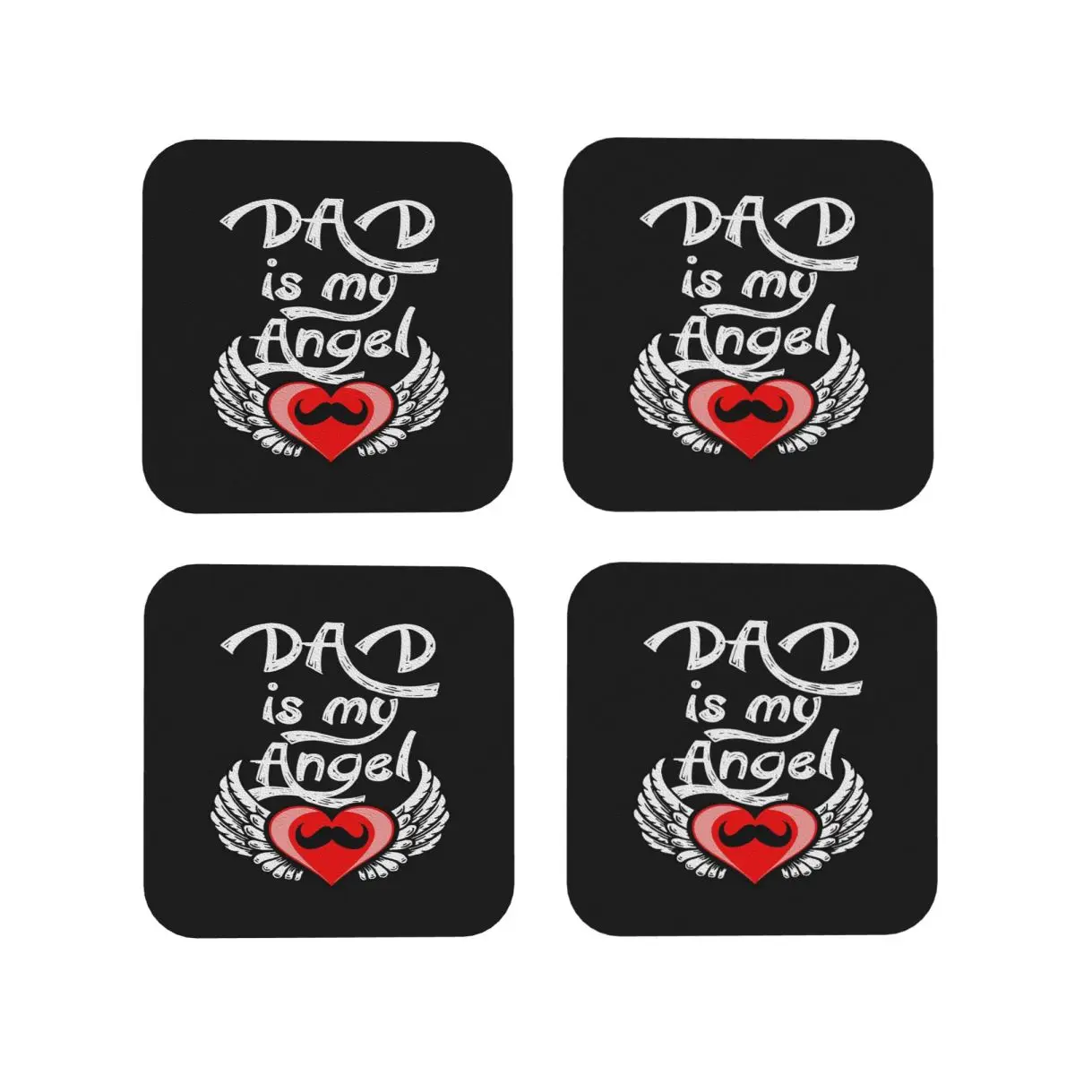 

Папа — мой угол, идея подарка на день отца, подставки, кухонные салфетки, изоляционные кофейные коврики для чашек для декора, подушечки для посуды, набор из 4 шт.