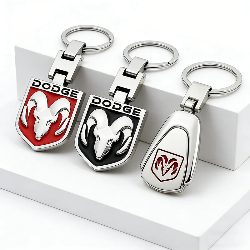Llavero de Metal para Coche, Anillo para Llaves para Dodge Charger, RAM 1500, Challenger, Viper, Journey, Jcuv, Caliber, Caravan, Accesorios