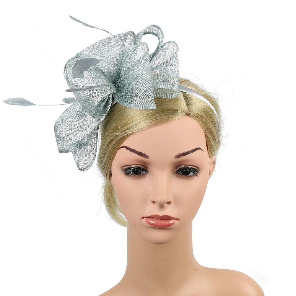 

Linen Hat Gauze Headband Women Hair Hoop Soft Elastic Photo Prop Bride Shopping Party Hair Accessories