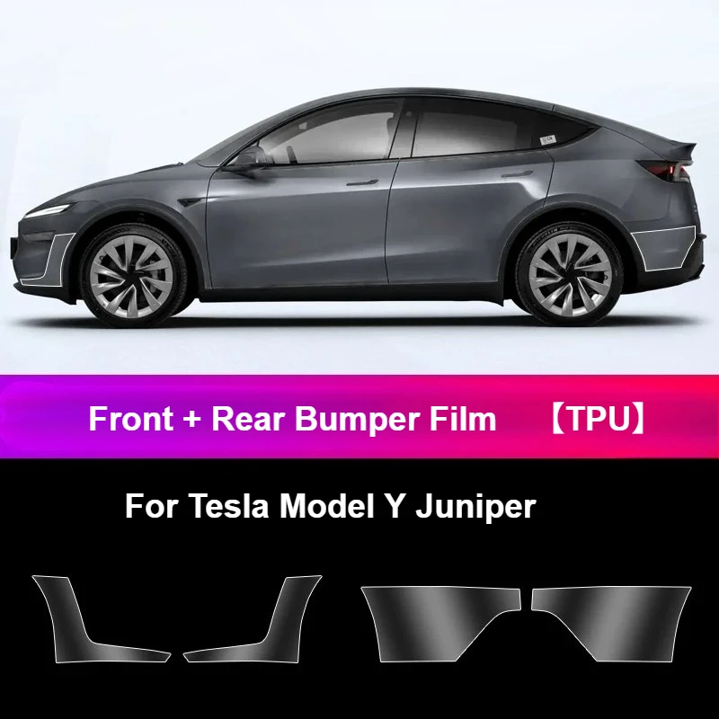 Kratzfeste Klarsichtfolie für Tesla Model Y Juniper 6-Sitzer Model YL Autotürkanten & Stoßfänger Lackschutzfolie (PPF) ClearTPU – Detail 14
