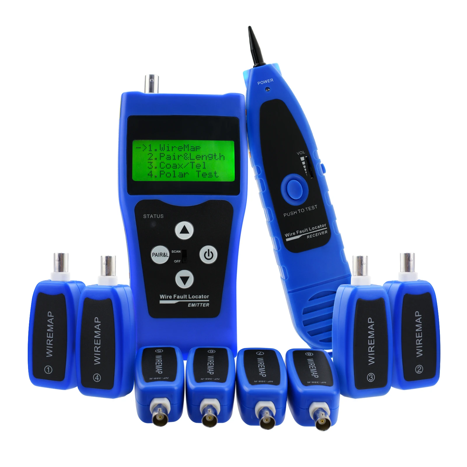 

Multifunctional LCD LAN Cable Tester Test Network Coaxial Telephone USB 8 Remote Identifier