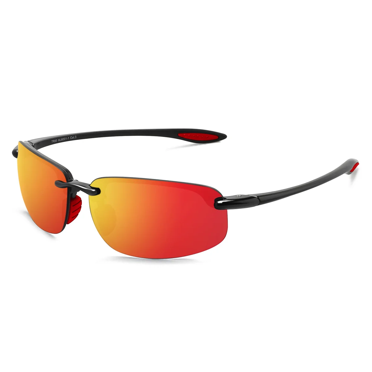JULI Non Polarized Sports Sunglasses For Men And Women Driving And Running Rimless Ultralight Frame Sun Glasses Men UV400 MJ8001