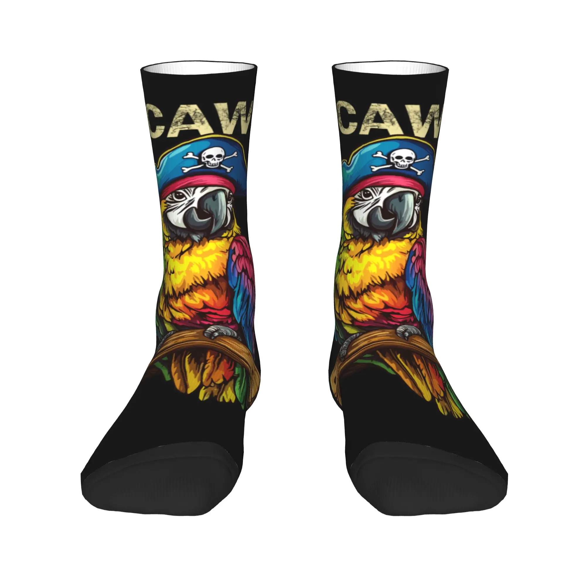 Chaussettes perroquets drôles F-Caw-F pour femmes et hommes, chaussettes chaudes d'équipage de sport de Football avec impression 3D