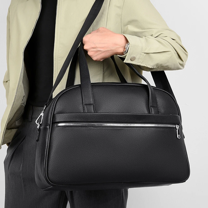 

Модная мужская сумка, портфель большой вместимости — регулируемая сумка через плечо и сумка через плечо с несколькими отделениями сумка