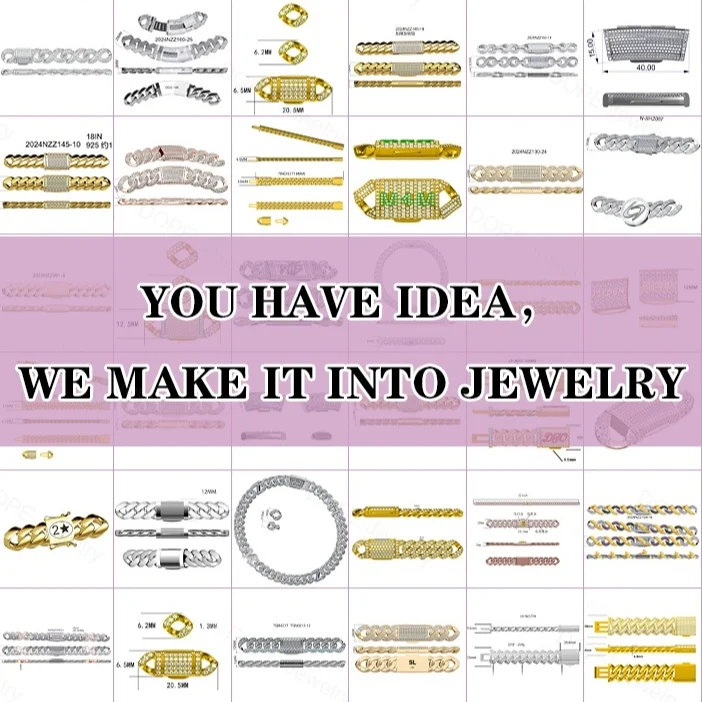 Diamond Pass Tester 10mm Moissanite Chain Hiphop Bezel Set 925 Silver VVS Diamond Rapper Men Moissanite Cuban Link Chain.
