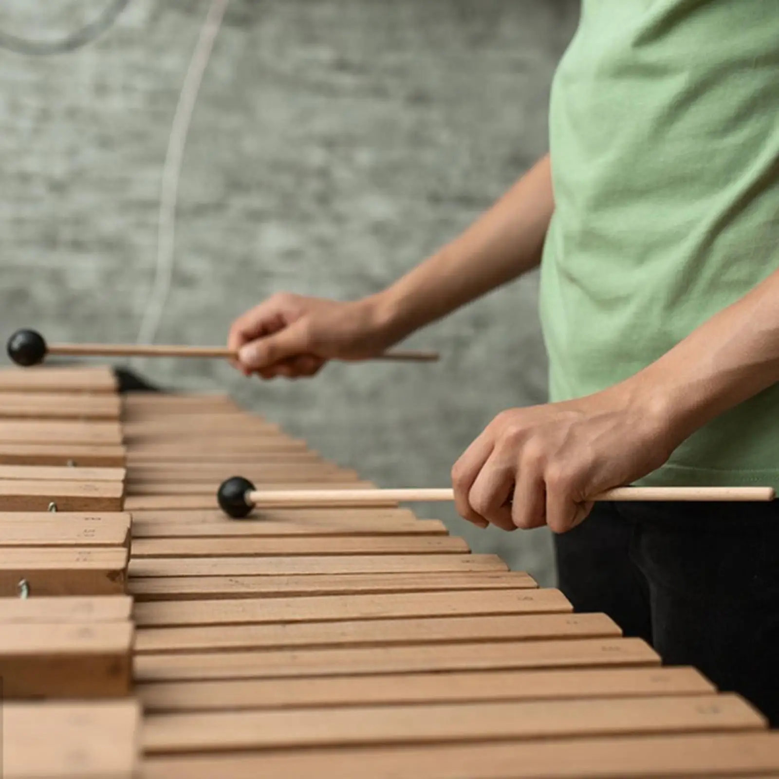 Drum Hardware Percussion Mallets Wooden Handle with Rubber Head for Glockenspiel Energy Chimes and Performance