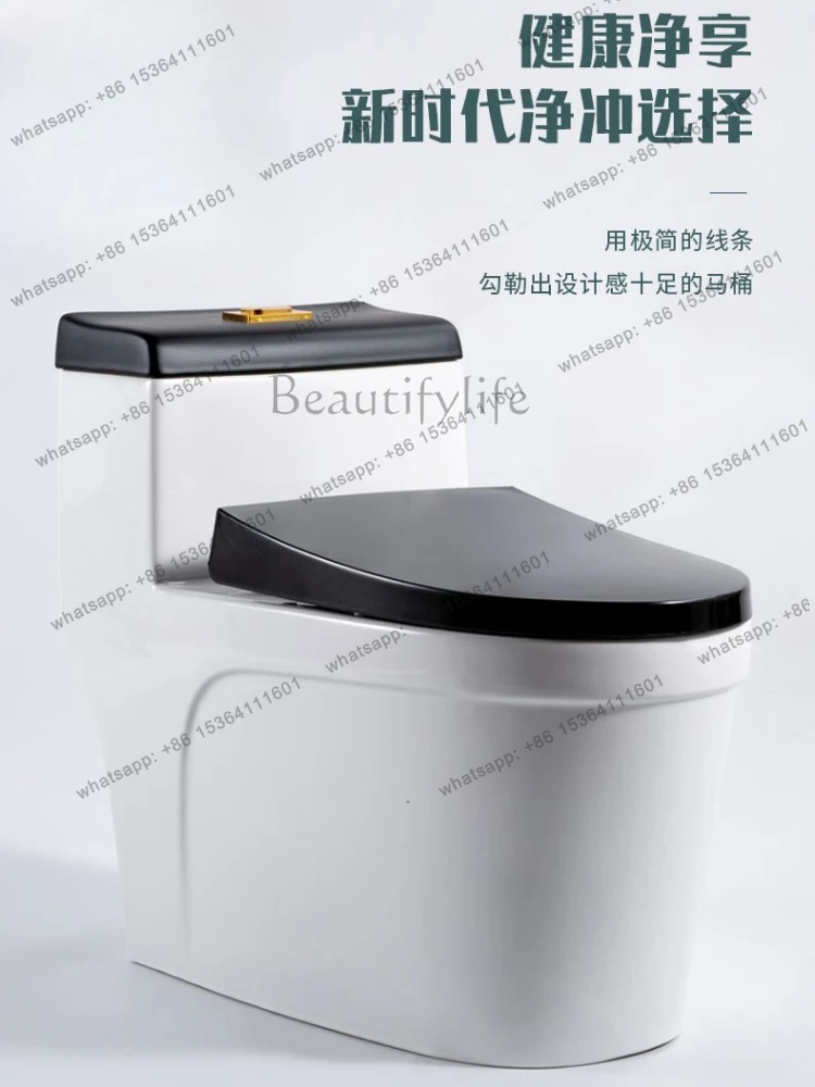 Ceramic ordinary toilet super swirl siphon type household anti-blocking and splash-proof toilet universal type
