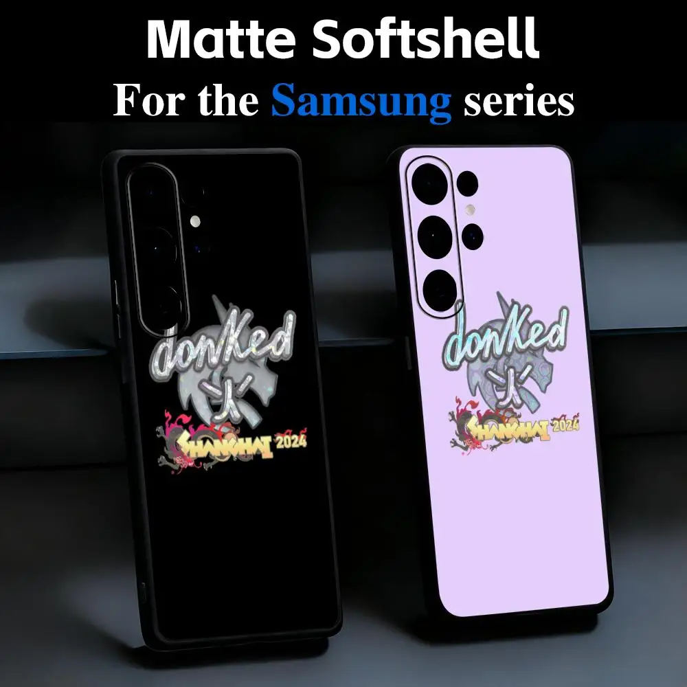 Sticker cool design Phone Case For Samsung Galaxy S26 S25 S24 S23 S22 S21 Plus Ultra Note20 Soft Black D-donk