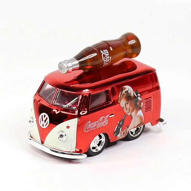 دييكاست 1/64 مقياس نموذج سيارة كلاسيكية حافلة الوحش عربة سبيكة نموذج سيارة لعب للأولاد الصندوق الأصلي