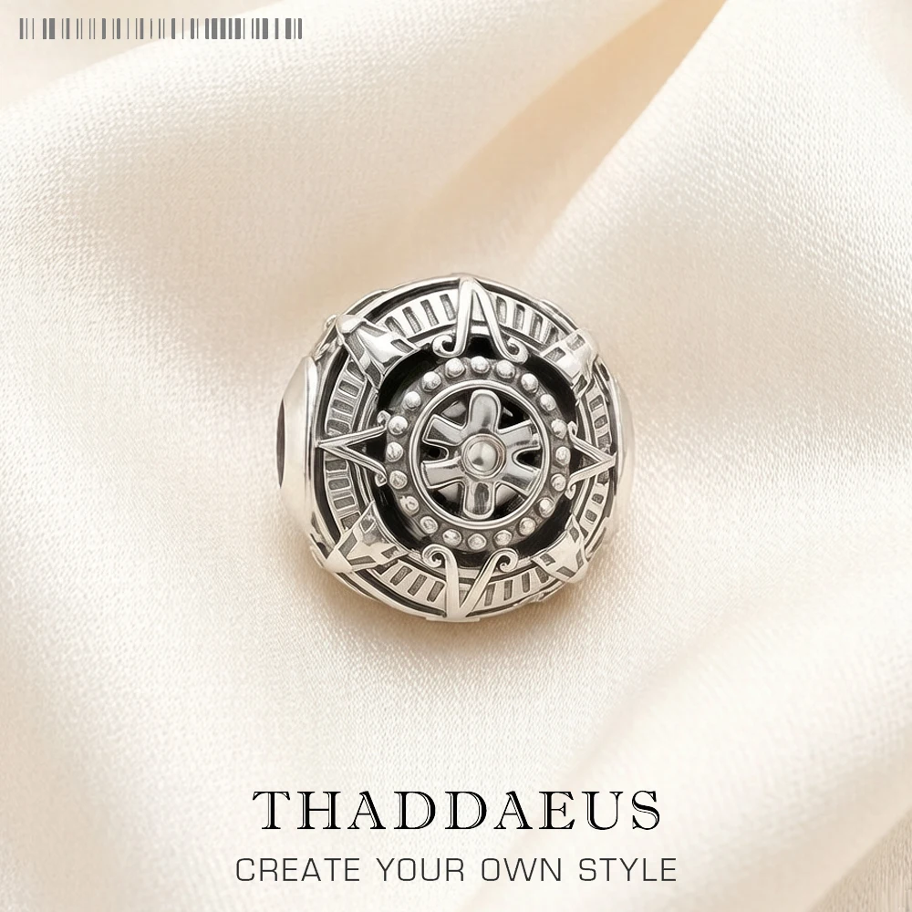 Beads Mayan Calendar 925 Sterling Silver Fine Jewelry Karma Vintage Gift European Accessories for Women Men