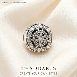 Beads Mayan Calendar 925 Sterling Silver Fine Jewelry Karma Vintage Gift European Accessories for Women Men