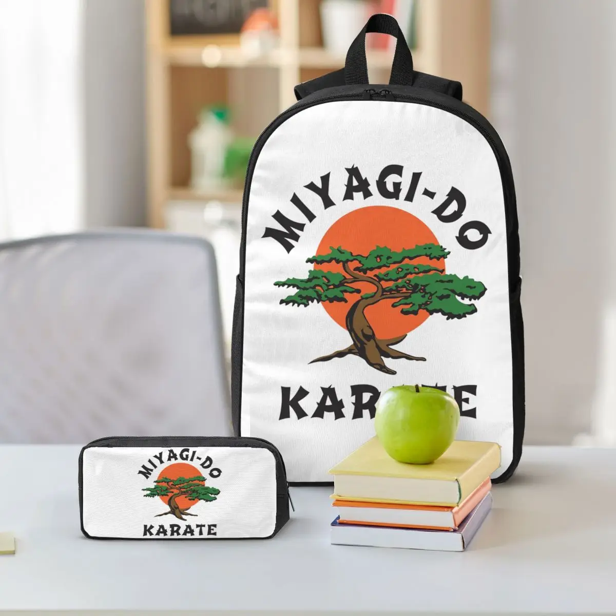 

Miyagi Do Jo Karate Martial Backpack Boys Girls BookBag School Bag Shoulder Bags 3ps Insulated Lunch Bag Pencil Case