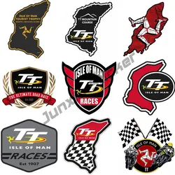 Races TT Isle of Men Logo pegatinas de coche protector solar impermeable calcomanía portátil parachoques motocicleta maletero accesorios de coche