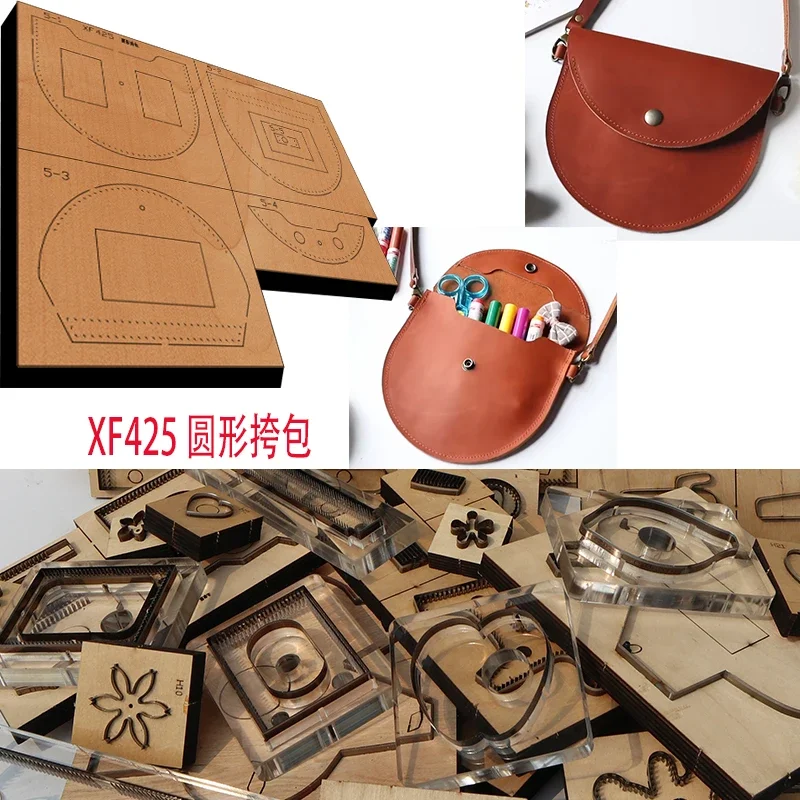 

Handmade Wooden Round Crossbody Bag Knife Die Leather Craft Punch Hand Tool Cut Knife Mould XF425 Leather Tools