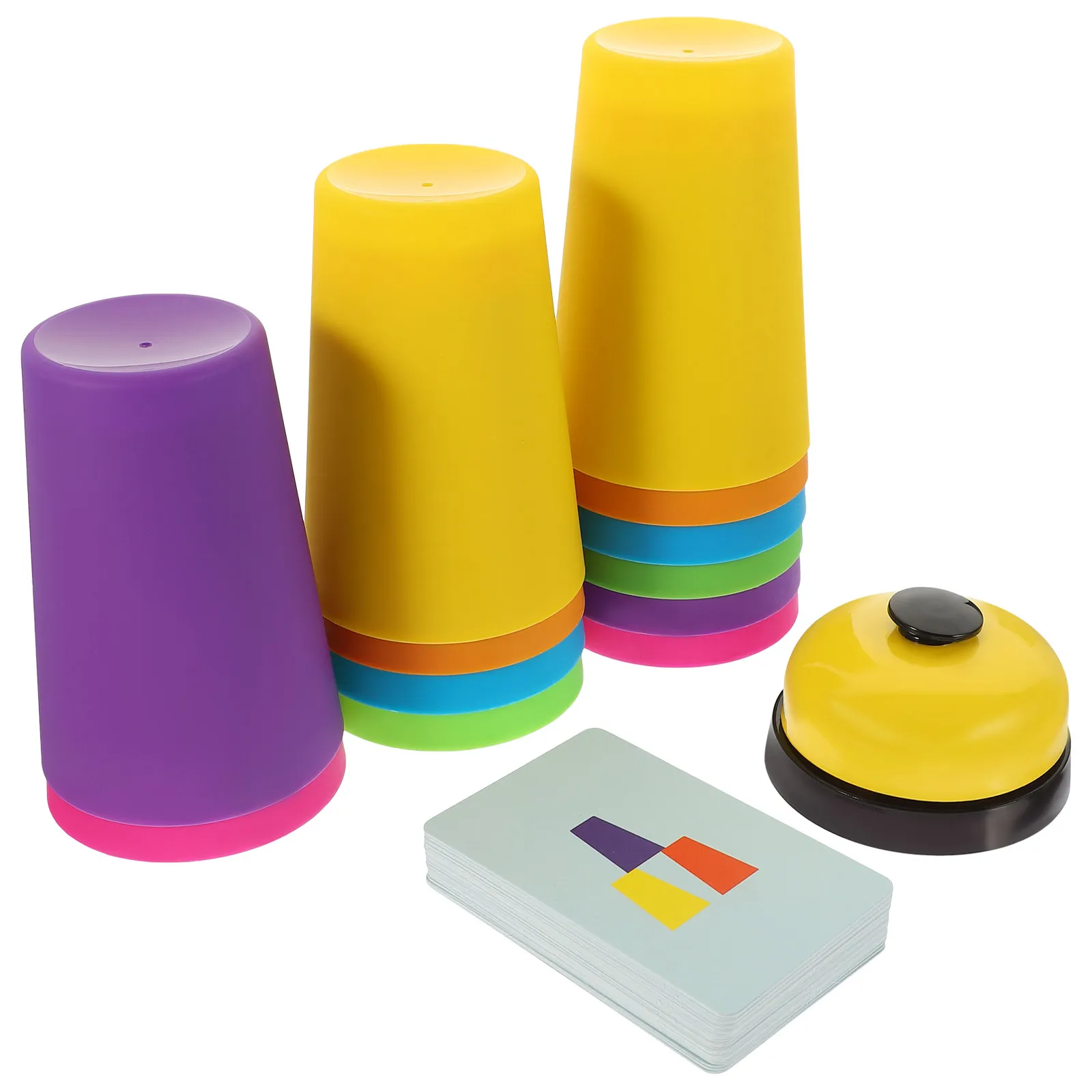 1Set Colorful Stacking Cups Educational Reaction Training Early Learning Cups Portable for Kids Fun Play Cup Toy