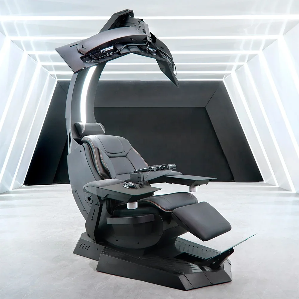 Hot Sale Silla Gamer Workstation zero Gravity Recliner RGB LED Light Speaker predator Scorpion Cockpit Gaming Chair
