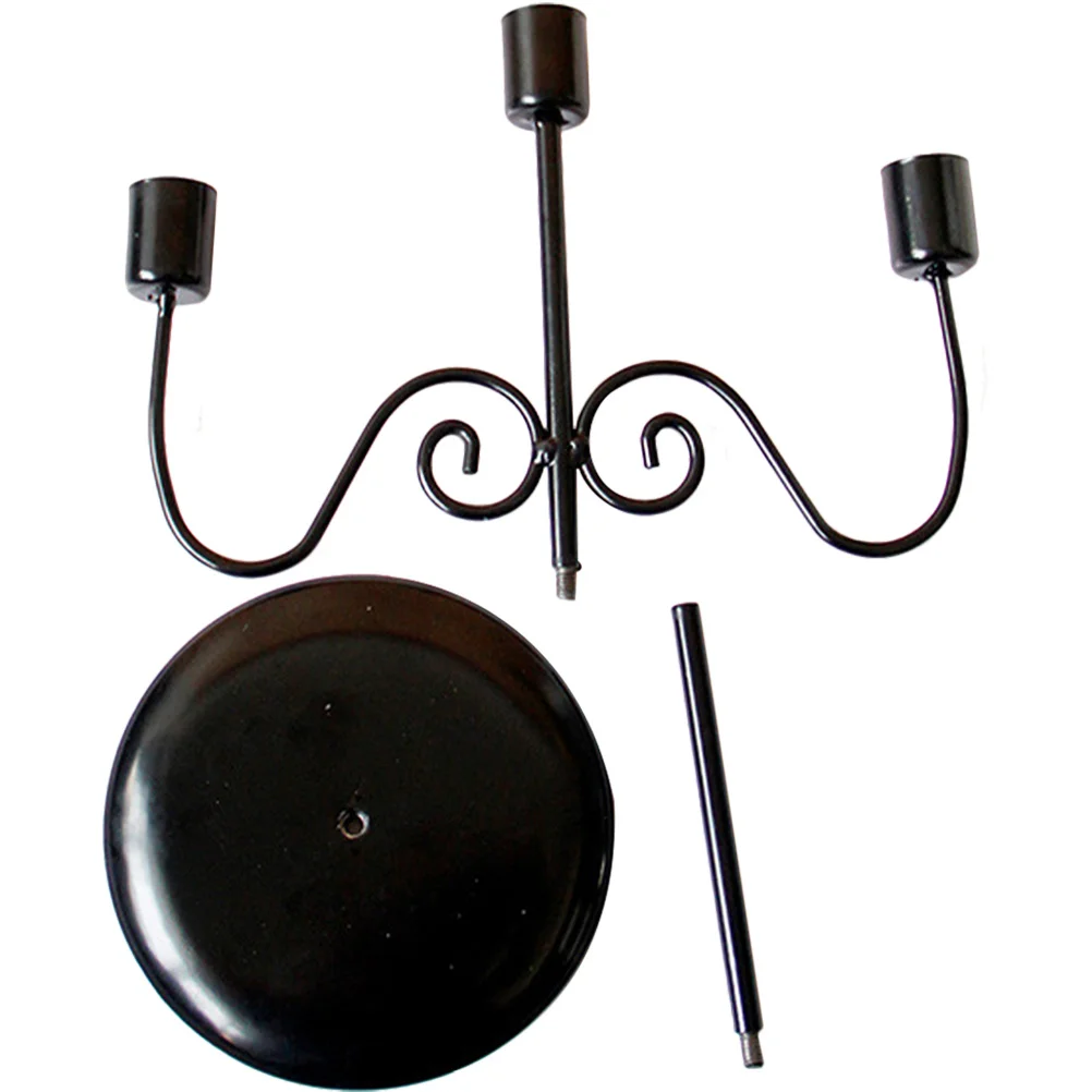

3-Arms Iron Candelabrum Holder for Romantic Dinner Wedding Decoration Vintage Metal Candlestick Home Tabletop Ornament