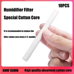 10Pcs/Pack Humidifier Filter 8mm*8cm Replacement Cotton Sponge Stick For USB Humidifier Aroma Diffuser Mist Maker Air Humidifier