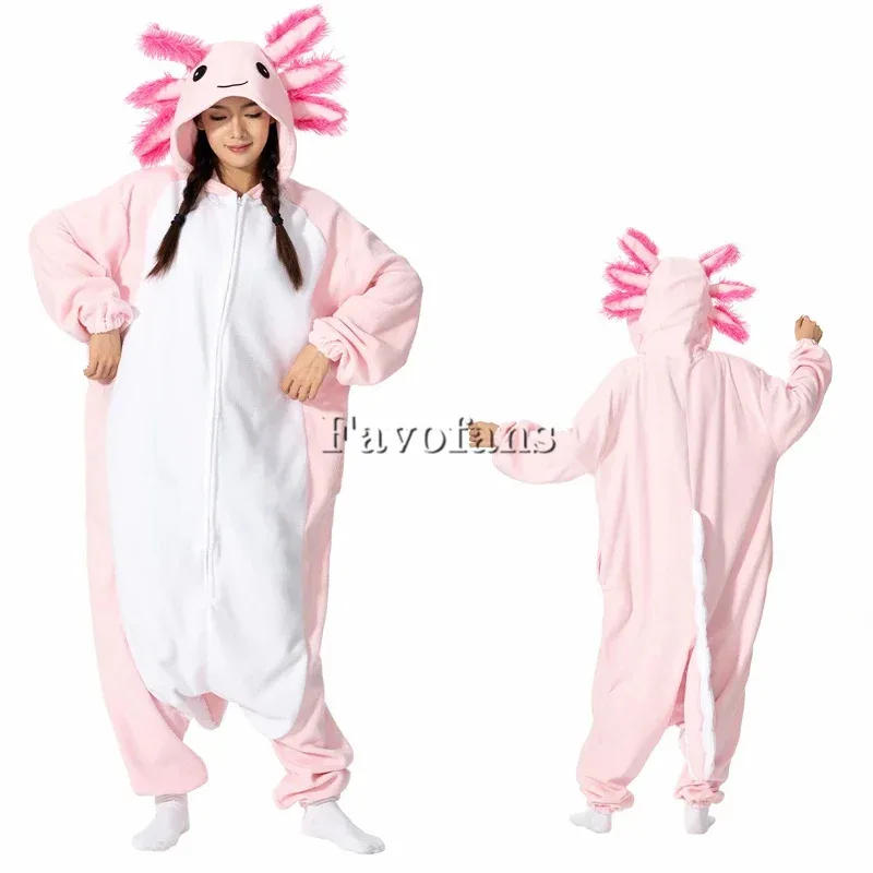 

Комбинезон для взрослых на Хэллоуин, пижамы аксолотля с героями мультфильмов для женщин, пижамы кигуруми с животными, домашняя одежда, костюм для косплея, 7;k'2.s;9,