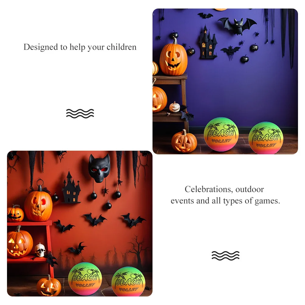 레인보우 볼 플라스틱 놀이 공 어린이용 실내외 핸드볼 킥볼 스포츠 비치 발리 파티 선물 유아용