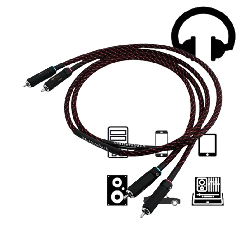 

Pro Studio Dual-Shielded CANARE L-4E6S Star-Quad RCA Interconnect Pair w/ Gold-Plated Self-Locking Plugs for Hi-Fi DAC