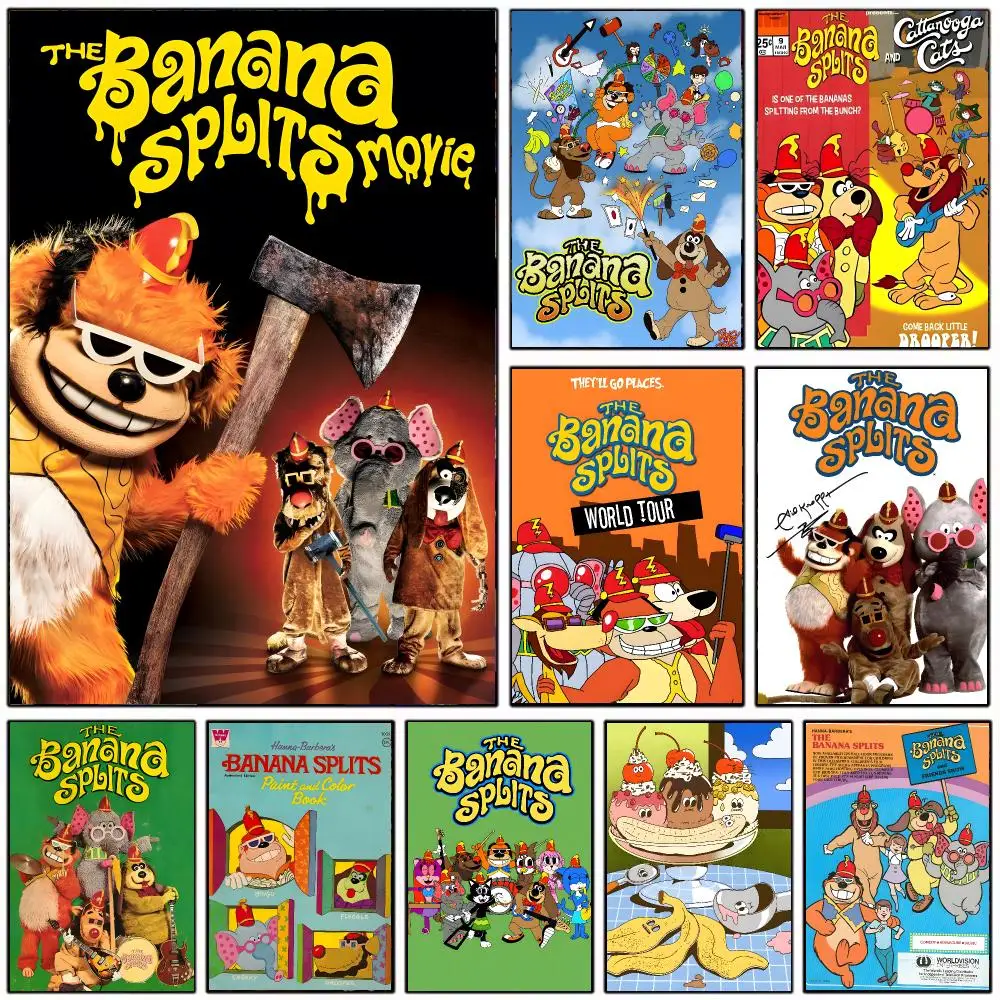 Kids Cartoon T-The Banana Splits Poster Wall Art Print Decorative Mural Home Decor Gift Unframed
