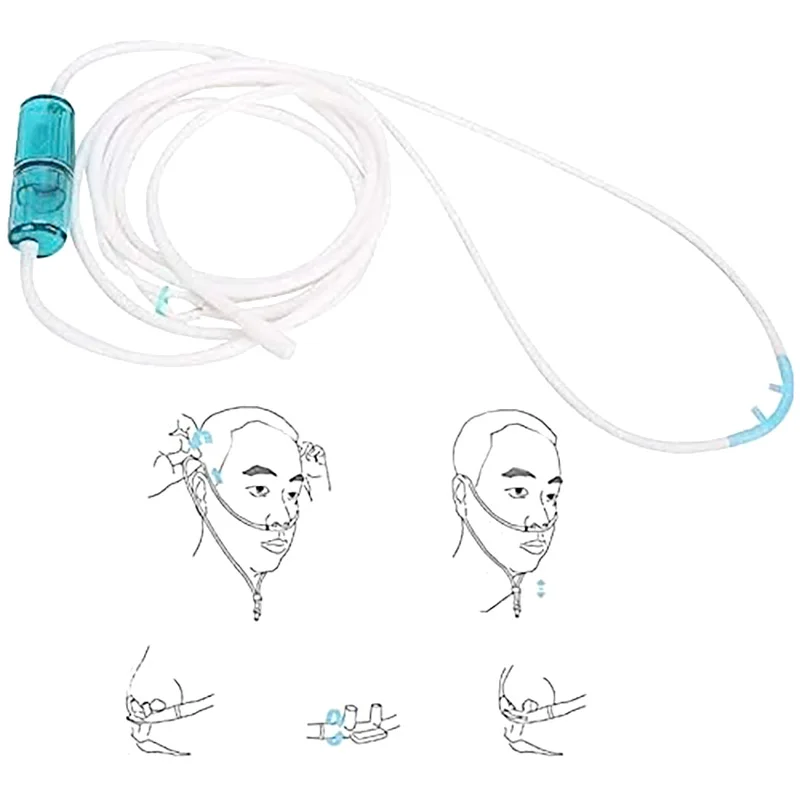 Soft Oxygen Nasal Cannula for Adult,  feet Standard Nasal Cannula Tubing for Oxygen Concentrator, Oxygen Tubing for Kink Resi