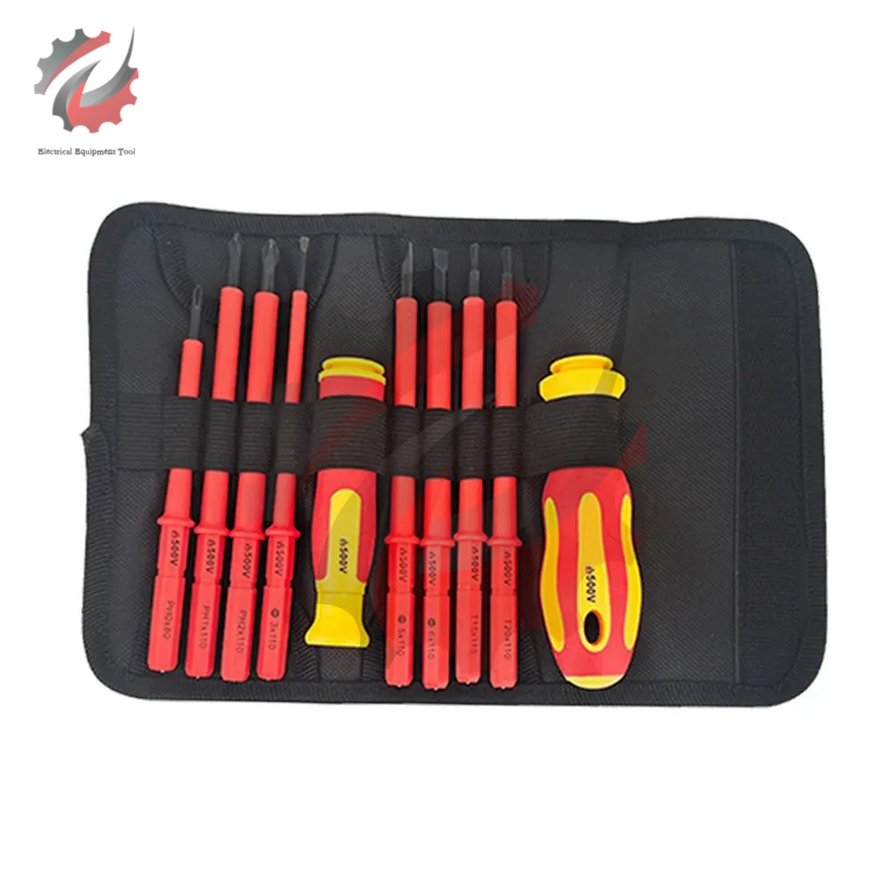 10PCS Insulated Screwdriver Set With Case Interchangeable Blade VDE Magnetic Home and Professional Use Repair Tools Replacement