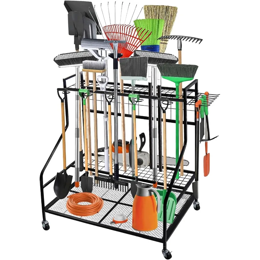 

Garden Tool OrganizerGarden Tool Cart Garden Tool Organizer for Garage Garden Tool Rack Up to 93 Long Handled Tools Yard Tool H