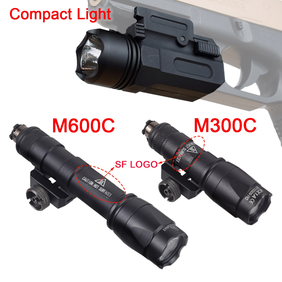 

SF M300C M600C LED Light For Glock 17 19 Pistol AR15 Rifle 500 Lumens Weapon Gun Light CZ-75 SP01 M300 M600 Scout Flashlight