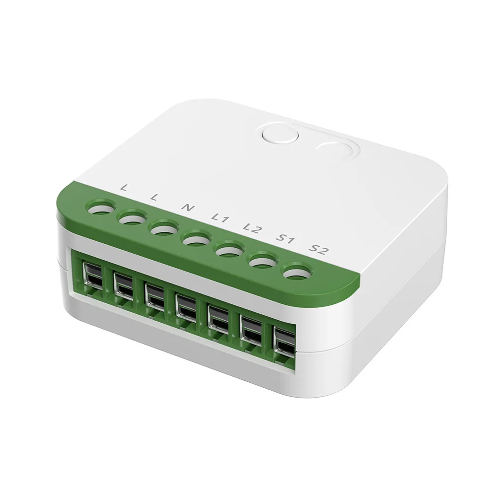 

1 шт. Wi-Fi умный выключатель, двухканальный модуль включения/выключения 16А для автоматического управления бытовыми электроприборами, двунаправленное двойное управление, умный выключатель