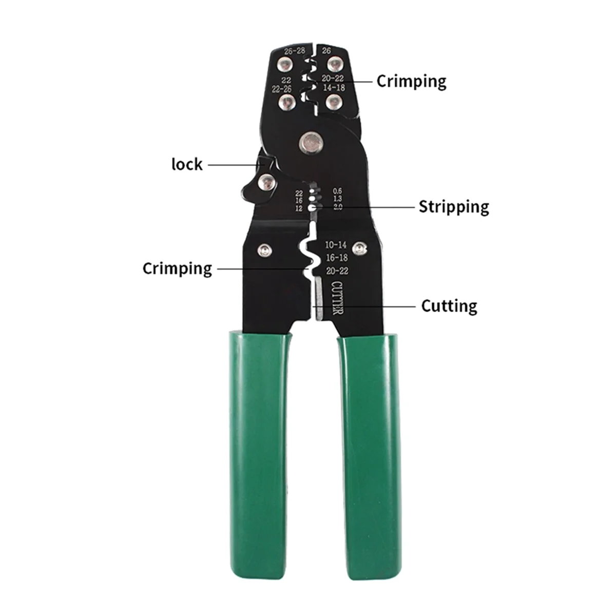 HS-202D Multifunctional Crimping Pliers OT/UT0.08-2.5² Cold-Pressed Terminal Wire Cutting Crimping Pliers