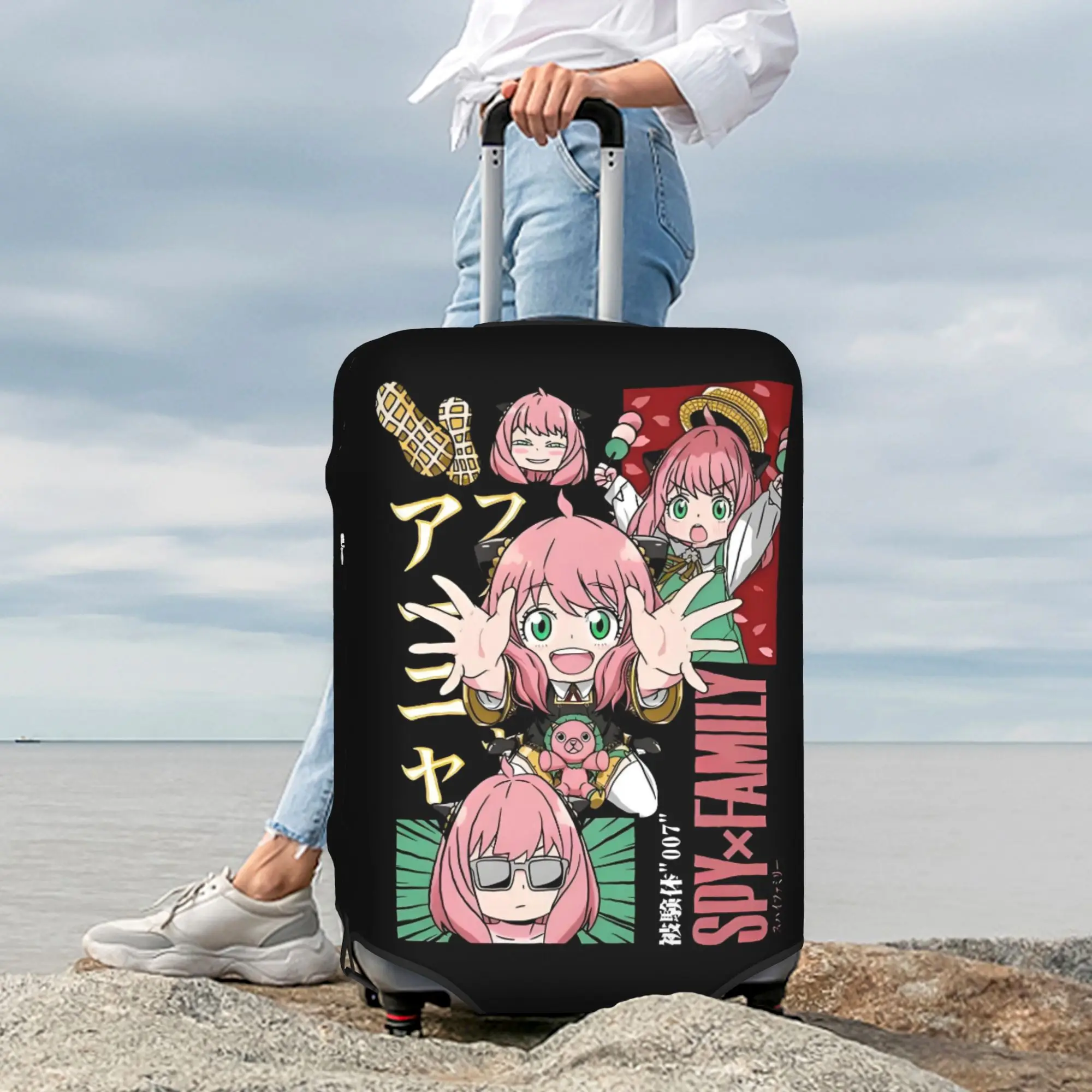 Manga Spy Family Japane Anime  Luggage Cover Protector Funny Anya Agent  Travel Suitcase Protective Cover for 18-32 Inch