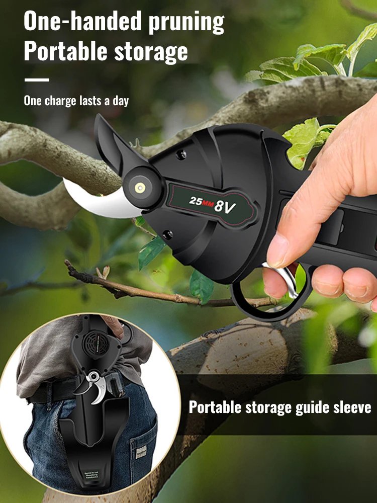 

7.2V Electric Pruning Shears Mini Wireless Lithium-ion Gardening Scissors Rechargeable Household Garden Electric Scissors Tools