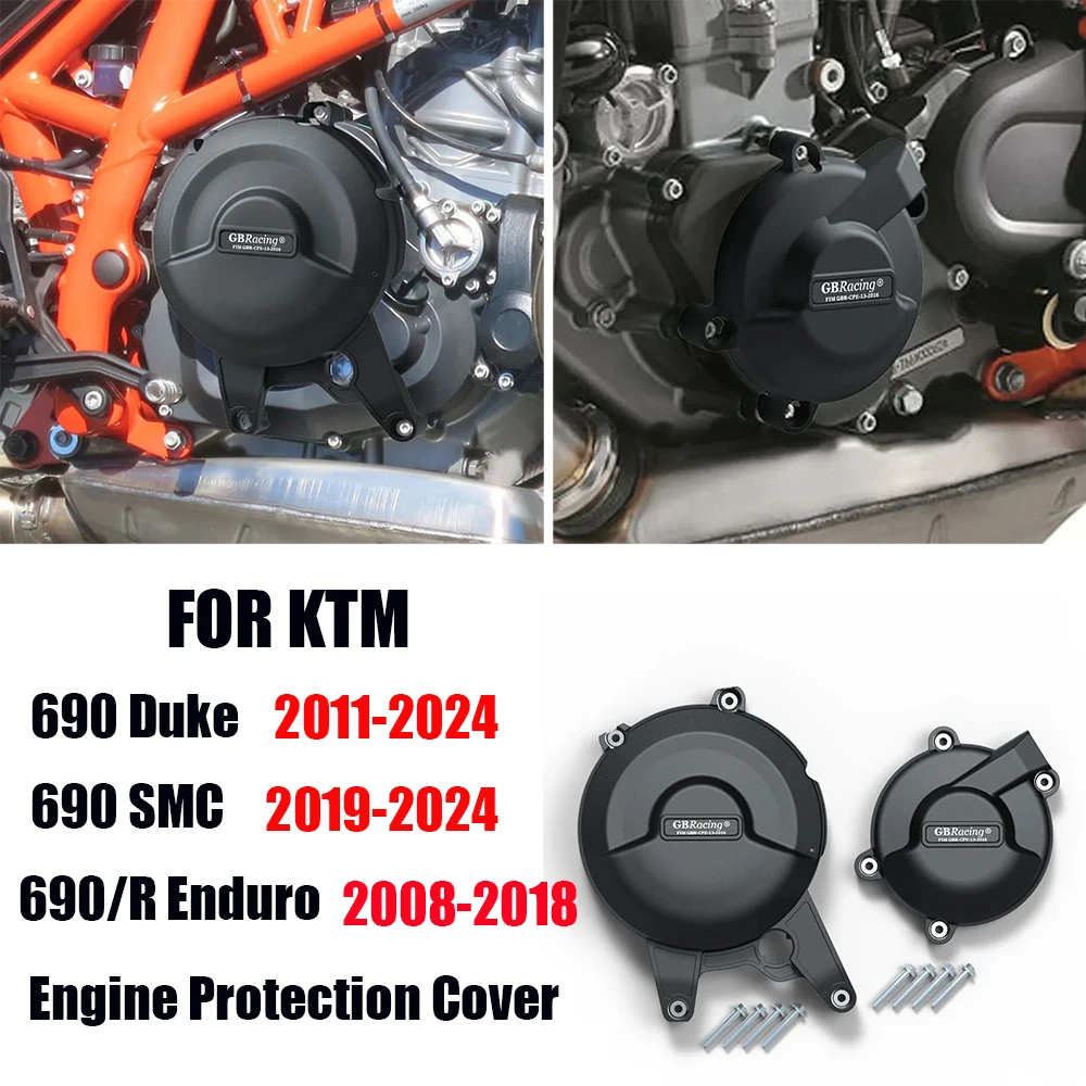 

For KTM 690 Duke 2011-2024 690 SMC 2019-2024 690/R Enduro 2008-2018 Engine Protection Cover carbon-look